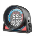 thumbnail image 1 of Car Head-Up Display GPS Digital Speedometer /MPH with LED Display Speed Alert Fatigue Driving Reminder Car RV SUV,1 x hud head-up display 1 x crowbar 1 x 2.5m cable,Black, 1 of 8