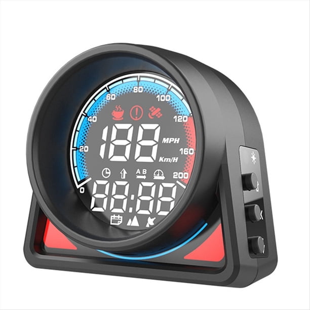 Pantalla Frontal para Coche GPS Velocímetro Digital /MPH con Pantalla LED Alerta de Velocidad Fatiga Recordatorio de Conducción Coche RV SUV