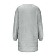 thumbnail image 5 of ClodeEU Women's Plush Pullover Sweater Dress, Long Sleeve V Neck Sweatshirt,Loose Oversized Sweaters Dresses Gray,Womens Plus S, 5 of 8