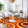 thumbnail image 2 of Retro 70s 80s Trippy Swirl Area Rugs 2x3 Rug Groovy Psychedelic Orange Boho Art Rugs Modern Geometric Abstract Art Floor Mats Carpet for Living Room Bedroom Study Office Foyer, 2 of 6