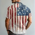 thumbnail image 5 of JGNGSHN Men's American Flag Shirt 4th of July Casual Short Sleeve Tropical Vacation Button Down Beach Shirt Independence Day Summer Vacation T-Shirt, 5 of 10