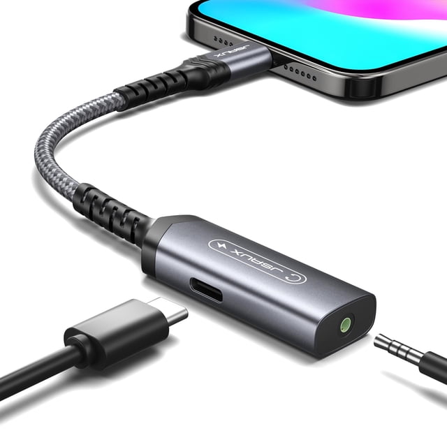 Adaptador USB C a 3,5 mm para auriculares y cargador JSAUX PD 60W