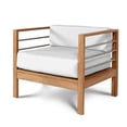 thumbnail image 5 of Leon Teak Outdoor Club Chair with Fawn Cushion, 5 of 5