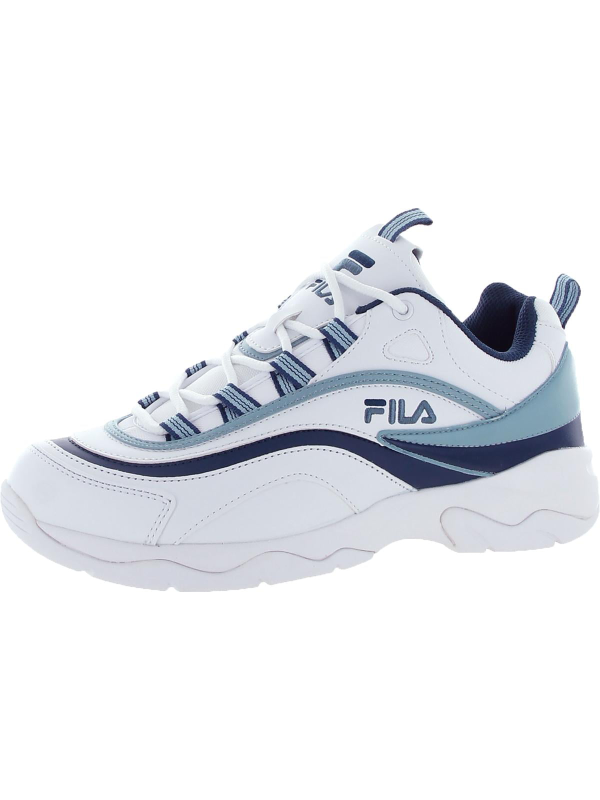 Fila Women's Disarray Faux Leather Chunky Retro Fashion Sneakers White ...