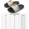 thumbnail image 2 of GZHJMY Stylish Slides for Women Men, Abstract Art Young Woman with Flowers Soft Flexible Slip-on Sandals Slippers, 2 of 7