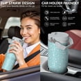 thumbnail image 5 of 30oz Handheld Travel Tumbler with Handle – Double Wall Stainless Steel Insulated Cup, Flip Straw Lid, Leak-Proof & BPA-Free for Hot and Cold Drinks – Durable Coffee & Juice Mug Pink, 5 of 7