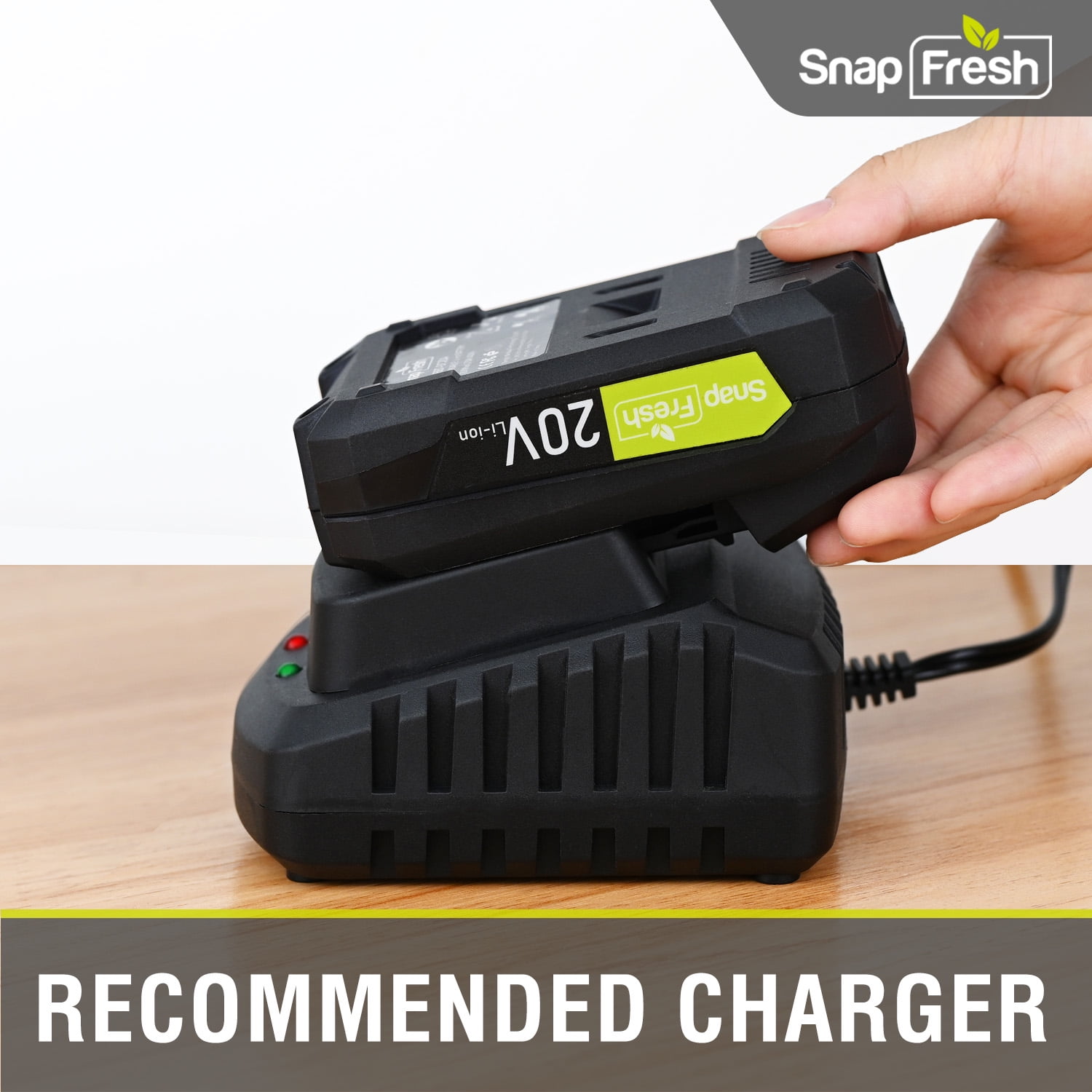 Snapfresh 20V 2.0Ah Li-Ion Battery, Only Works With SnapFresh Tools, Lithium-Ion Battery Supports Fast Charging(BBT-DC20A)
