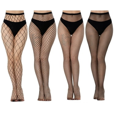 JoMaKaC Women's Fishnet Tights High Waist Fishnet Stockings,4-Pack,One Size