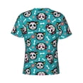 thumbnail image 6 of Vsdgher Skull Cat Print Men's Dry Fit Mesh Athletic Shirts Moisture Wicking Tennis T-Shirt Tops, 6 of 9