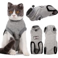 thumbnail image 1 of Traje de recuperación para gatos Heridas abdominales Enfermedades de la piel E-Collar Alternativa de cono, 1 of 8