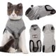 thumbnail image 1 of Traje de recuperación para gatos, heridas abdominales, enfermedades de la piel, collar elec Eccomum Gris,X-pequeño, 1 of 7