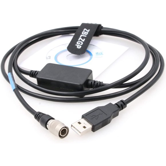 Data Cable for Trimble 5600 Geodimeter Spectra Precision Focus 10/30 Total Stations 4 Pin Hirose to USB with CD
