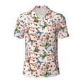 thumbnail image 2 of Daiia Floral With Butterflies Pattern Men’s Polo Shirts,Solid Deck Shirt,Classic Fit, Breathable Cotton Polo for Casual and Sport Wear-Small, 2 of 7
