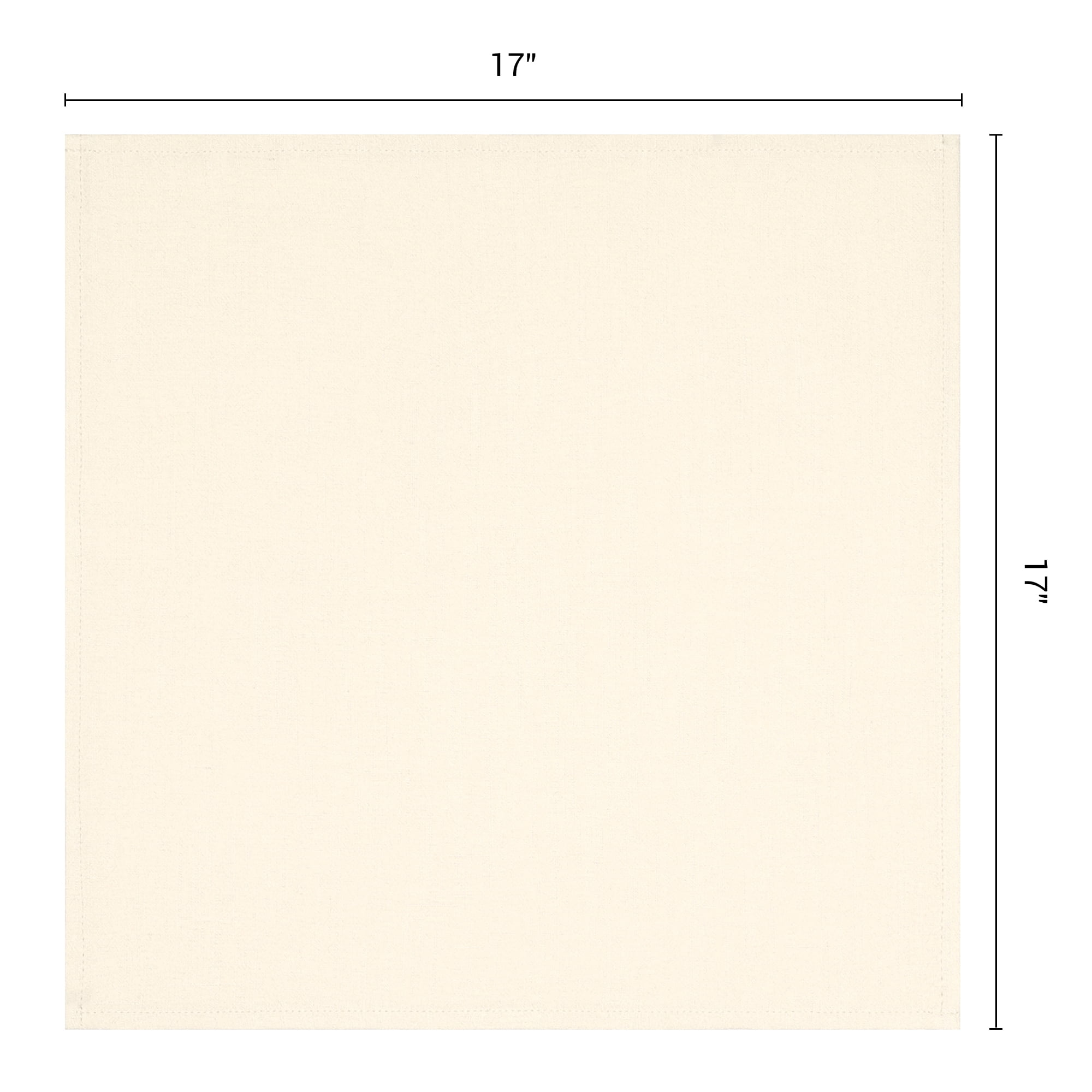 Unique Bargains 6Pcs Cotton Washable Cloth Napkins Light Brown 16x16inch