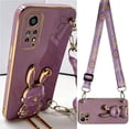 thumbnail image 2 of Rabbit Holder Lanyard Phone Case For Xiaomi Redmi Note 11 8 12 10 9 Pro Max 12 4G 5G 10s 11s 9A 9T 9C Nfc Stand Strap Cover, 2 of 5