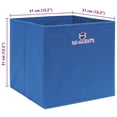 thumbnail image 4 of Cajas de almacenamiento VidaXL, cubos plegables azules de 32 x 32 x 32 cm, juego de 4, 4 of 5