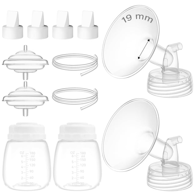 Kit de extractor de leche Gotocut con flange de 19 mm, biberones y tubos