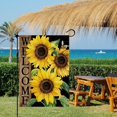 thumbnail image 6 of Sunflower Garden Flag, Sunflower Welcome Garden Flag, Sunflower Black Garden Flag Spring Summer Vertical Double Sided Burlap Party Holiday Yard Home Farmhouse Outside Decor 12.5 x 18 In, 6 of 6