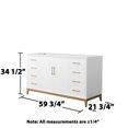 thumbnail image 2 of Wyndham Collection Wch818160s-Cxsxx-Mxx Amici 60" Single Free Standing Vanity Cabinet Only, 2 of 7