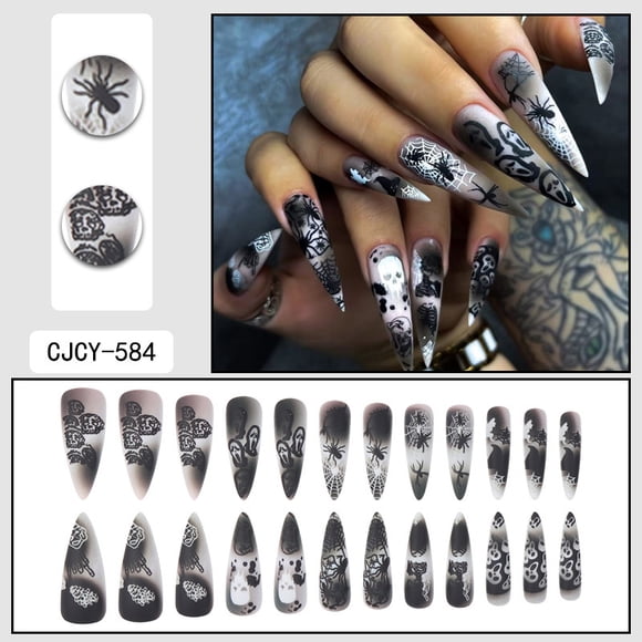 2026 New European and American Long Style Simple French Aurora Cat Eye Nail Tips with Rhinestones for a Flashy Hot Girl Look