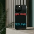thumbnail image 3 of DistinctInk Clear Case for Apple iPhone 14 Pro MAX (6.7" Screen) - Fear Looks Faith Jumps, 3 of 9