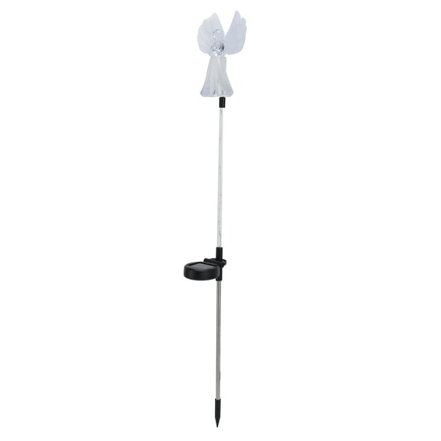 Lámpara solar LED decorativa con forma de ángel y luz colorida para exteriores, patio, jardín, césped, balcón.