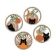 thumbnail image 4 of Decoración de la pared de gato de 4 piezas, adorno de arte de pared de madera colgante, decoración de habitaciones, arte de pared de gatitos para, 4 of 8