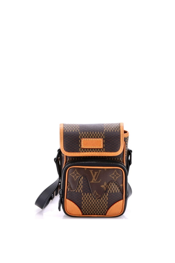 Pre-Owned Nigo Amazone Messenger Bag Limited Edition Giant Damier and Monogram Canvas Nano By Rebag