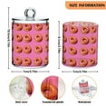 thumbnail image 5 of Yayeee 2 Pack Qtip Holder Bathroom Cotton Swab Canister with Lid Clear Dispenser Set, Pink Doughnuts, 5 of 6