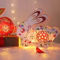 thumbnail image 2 of Miangastore 2pcs Spring Festival Hanging Lanterns Rabbit Shaped Lantern Chinese Style Lantern, 2 of 8