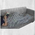 thumbnail image 5 of Azulejo Soft Flannel Fleece Throw Blanket, Portuguese Ceramic Like Tiles Motif with Ottoman Ethnic Pattern, Cozy Plush for Indoor and Outdoor Use, 70" x 90", Pale Orange and Petrol Blue, by Ambesonne, 5 of 5