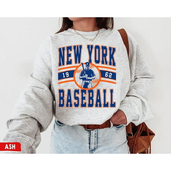 Vintage New York Crewneck Sweatshirt, Mets Baseball Shirt