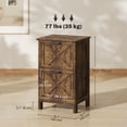 thumbnail image 2 of HOMCOM Vertical Filing Cabinet with 2 Drawers, Rustic Farmhouse Office Storage Cabinet for A4, Letter Size, Rustic Brown, 2 of 7