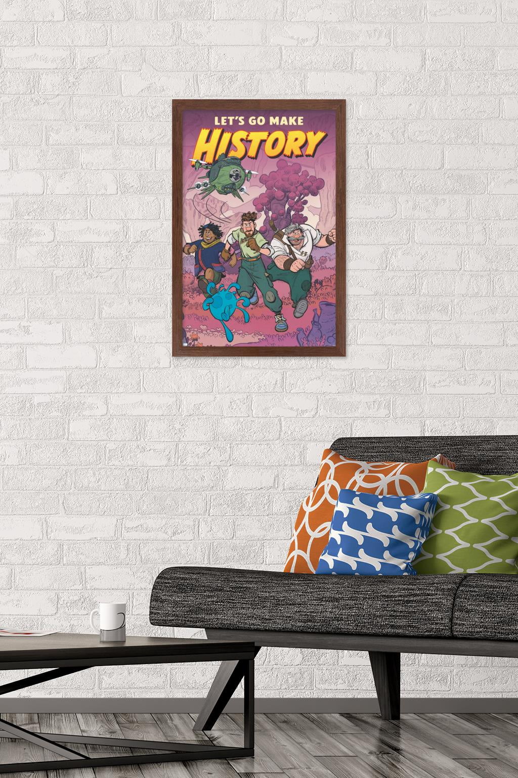 Disney Strange World - Let's Go Make History Wall Poster, 14.725" x 22.375" Framed