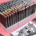 thumbnail image 1 of 12/30/40/60 Soft Hair Note Pen Set Sketch Brush Marker Alcohol-based Comic Drawing Animation, 1 of 5