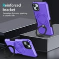 thumbnail image 2 of Cowithday iPhone 15 Plus Case with Magnetic Ring Stand, [Magnetic Ring Holder] [Military Drop Protection] [Non-Slip Grip] Shockproof Soft Edge Phone Case Cover for iPhone 15 Plus 6.7" 2023, Purple, 2 of 9