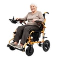thumbnail image 2 of MediNex Electric Wheelchair, 20+ Miles Range(350LBS) ,Lightweight Foldable Electric Wheelchairs for Adults,12Ah Lithium Battery,Motorized Wheelchair,Orange,18in Width, 2 of 9