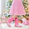 thumbnail image 2 of Botas Cowgirl Motasha Glitter para niñas rosas talla 11, 2 of 7