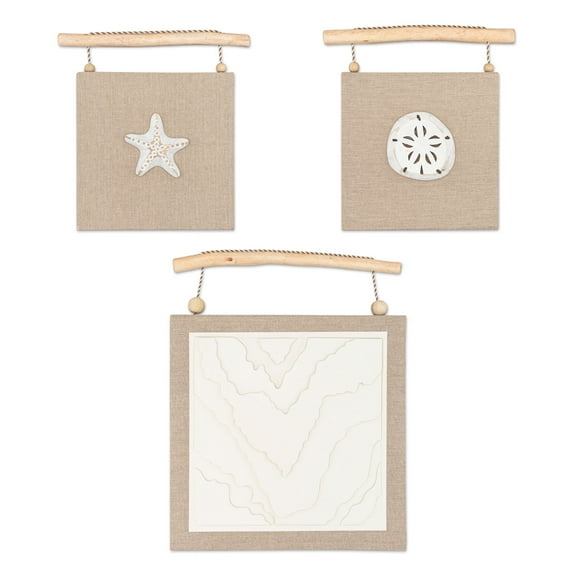 Crane Baby Ocean Nursery Wall Decor, Set of 3 (Starfish, Sand Dollar, Beach Motif) Canvas Nautical Decor For Nursery, Ocean Wall Art, Whale Nursery Decor, Beach Nursery Decor, Ocean Bedroom Decor