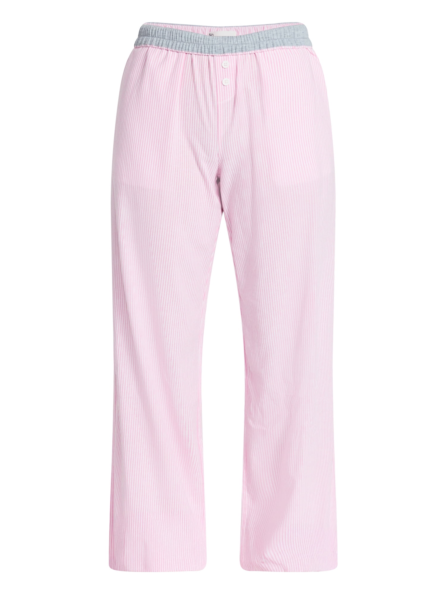 No Boundaries Cotton Boxer Pants with Rollover Waist, 31.5'' Inseam, Women's XXS-XXL