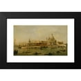 thumbnail image 2 of Workshop of Francesco Guardi 14x10 Black Modern Framed Museum Art Print Titled - Venice; the Dogana and Santa Maria Della Salute, 2 of 5