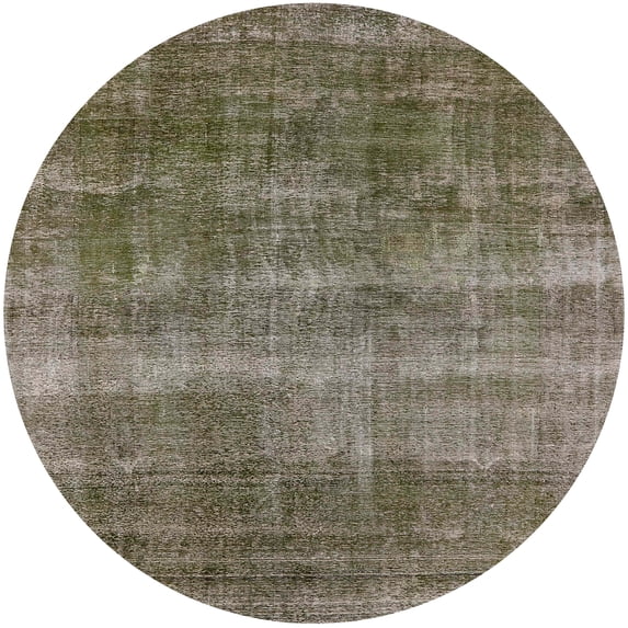 Ahgly Company Machine Washable Indoor Round Industrial Modern Bullet Shell Brown Area Rugs, 7' Round