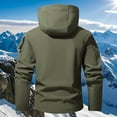 thumbnail image 4 of Mrmaere Men's Hooded Softshell Jacket Multi-Pocket Windproof Coat for Outdoor Hiking & Winter Adventures Army Green L, 4 of 5