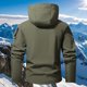 thumbnail image 5 of Ceisia Men's Winter Warm Hooded Zipper Closure Gift Solid Color Jacket - Polyester for Daily & Outdoor Wear, 5 of 5