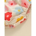 thumbnail image 6 of Bagilaanoe Newborn Baby Girl Rompers Floral Print Sleeveless Bodysuits 3M 6M 9M 12M 18M Infant Casual One Piece Short Jumpsuit, 6 of 7