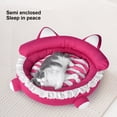 thumbnail image 3 of Estera De Cama De Algodón Para Mascotas, Camas Redondas De Algodón Lavables Para Gatos De Interior Con Juguetes Para Gatos, Soporte Para El Cuello, Estilo Lindo, Cama Suave Y, 3 of 7