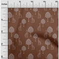 thumbnail image 1 of oneOone Viscose Chiffon Fabric Tree & Giraffe Block Print Fabric By The Yard 42 Inch Wide, 1 of 4