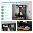 thumbnail image 5 of Costway Multifunctional Black Coat Rack and Storage Hall Tree, 5 of 9
