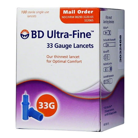 UPC 382903220656 product image for BD Ultra-Fine 33 Gauge  Lancets Box of 100 | upcitemdb.com