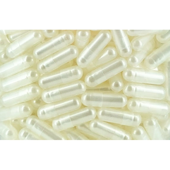 XPRS Nutra Size 0 Empty Capsules - 5,000 Count Colored Empty Gelatin Capsules - Capsules Express Empty Pill Capsules - DIY Supplement Capsule - Color Gel Caps Pills (Pearl White)
